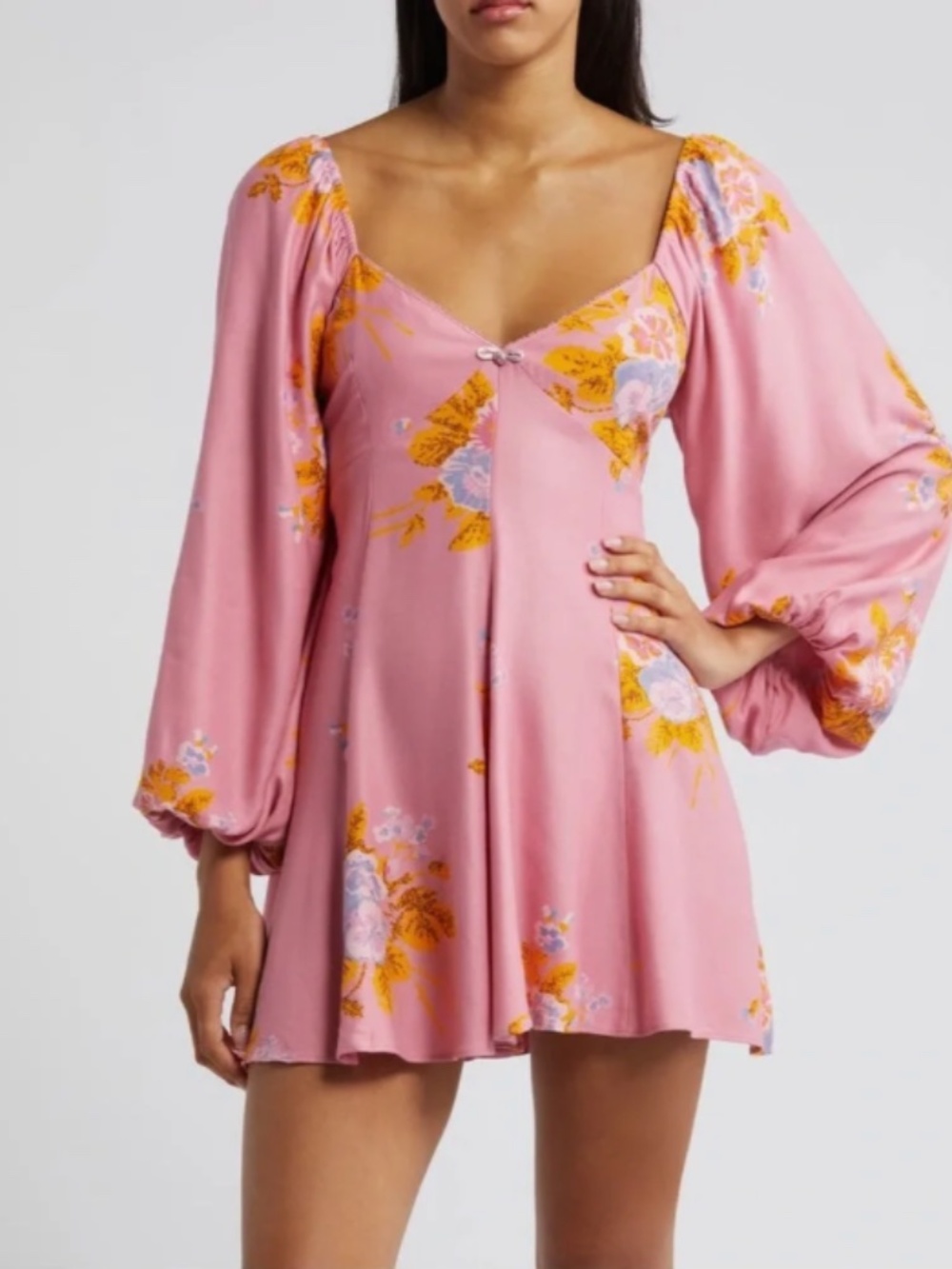 Free People Francesa Dawn Rose Mini Dress